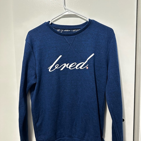 Denim & Flower Blue Crewneck Sweater - Picture 1 of 3
